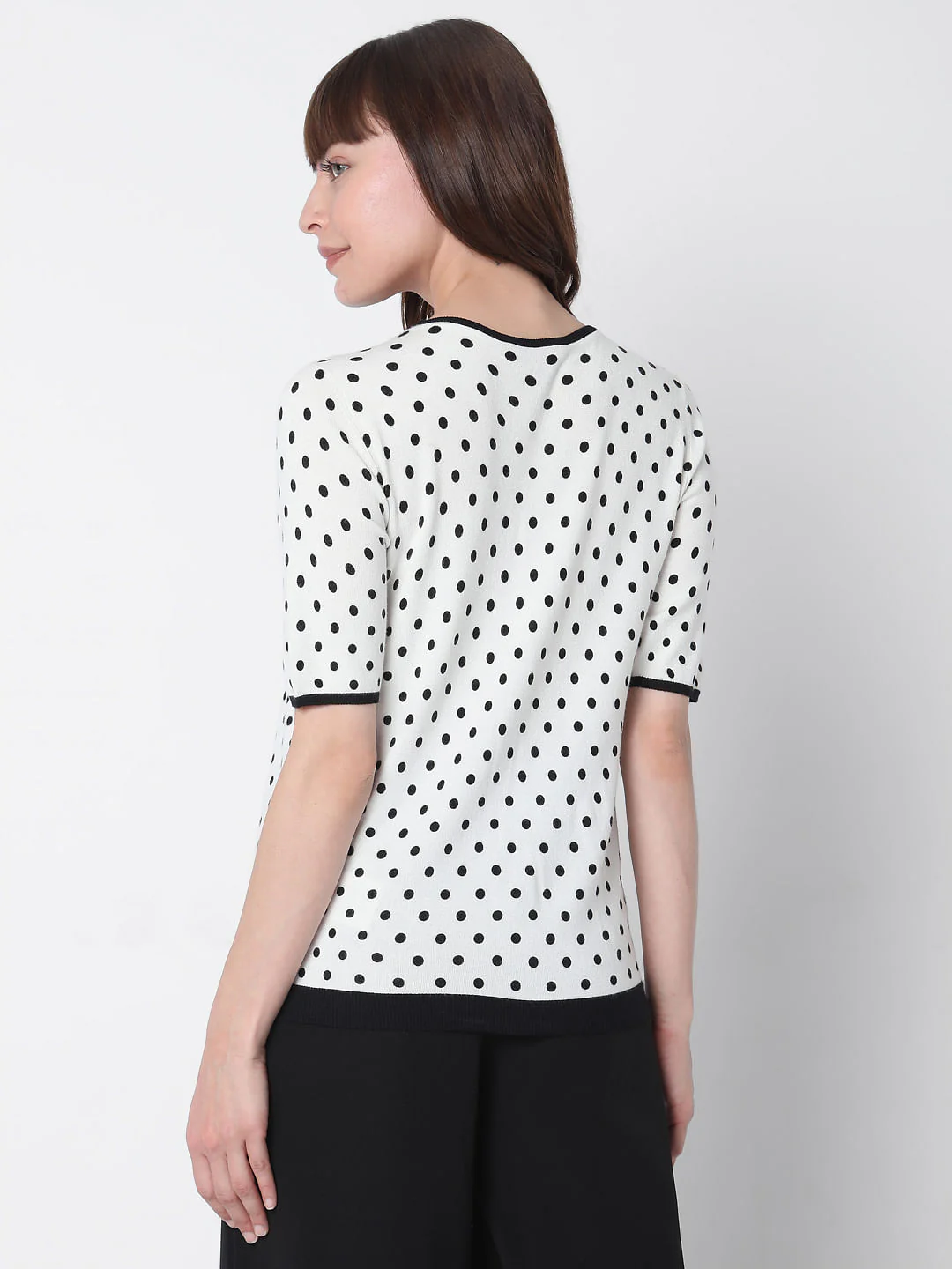 White Polka Dotted Top - Image 4