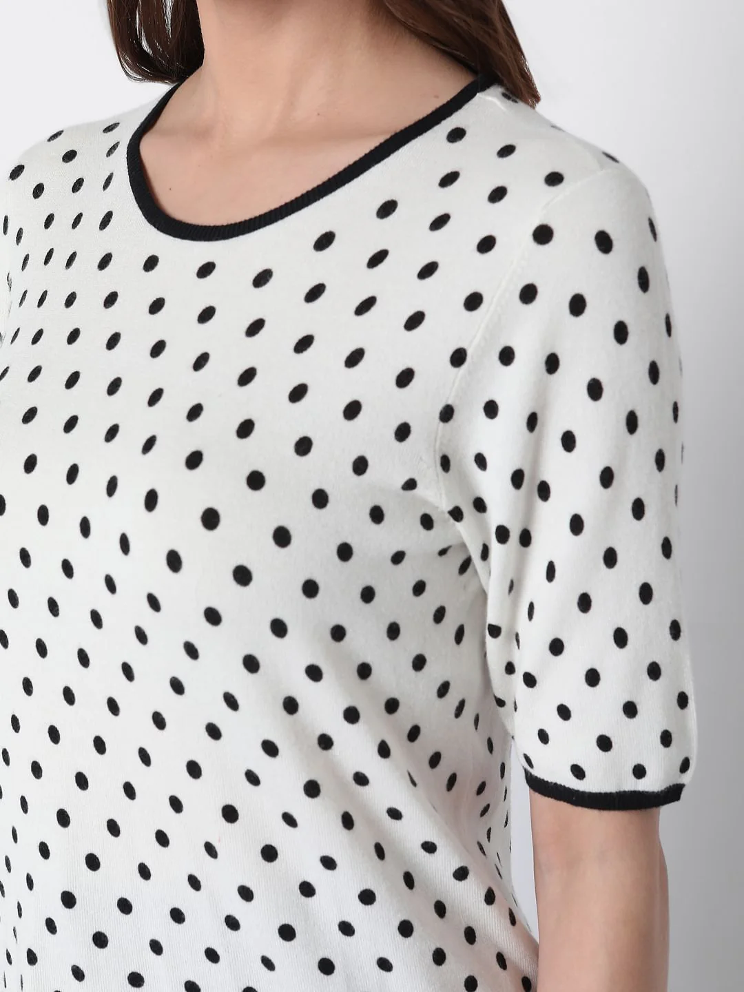 White Polka Dotted Top - Image 6