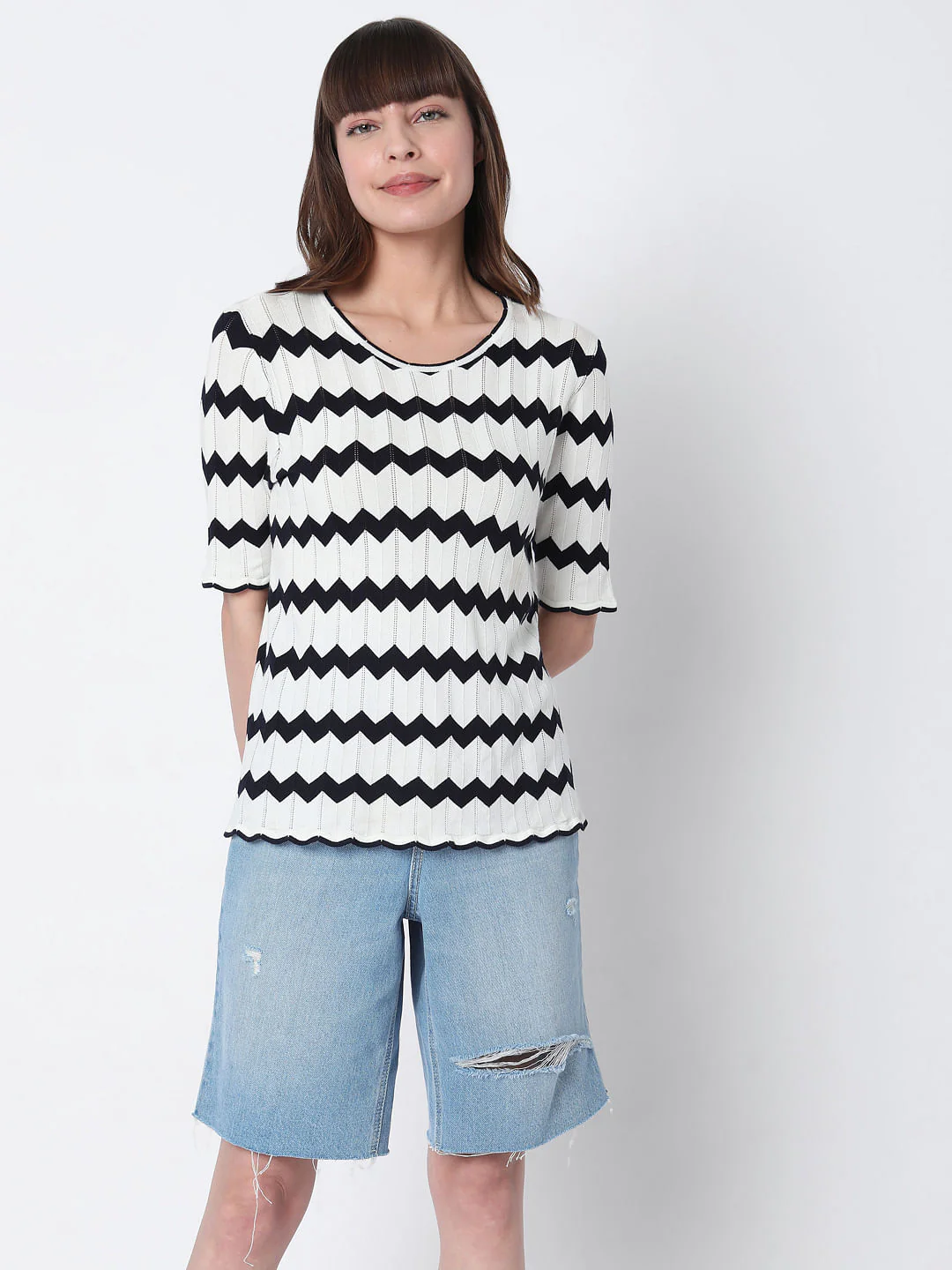 White Printed Top - Image 2