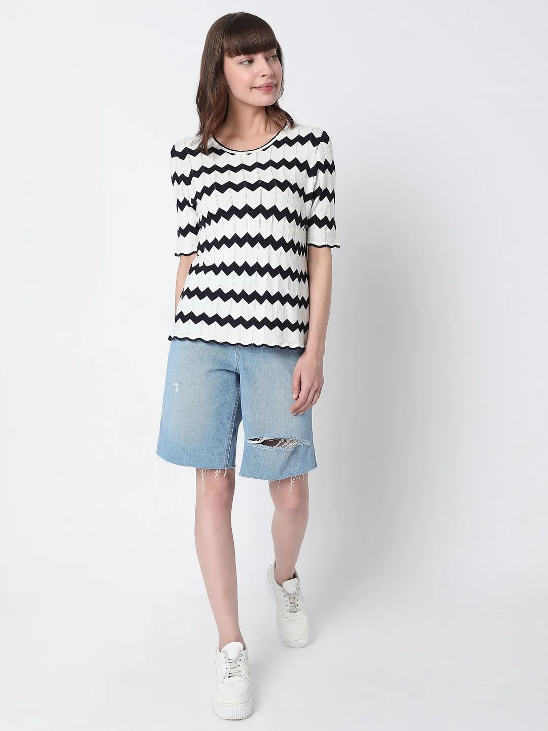 White Printed Top - Image 5