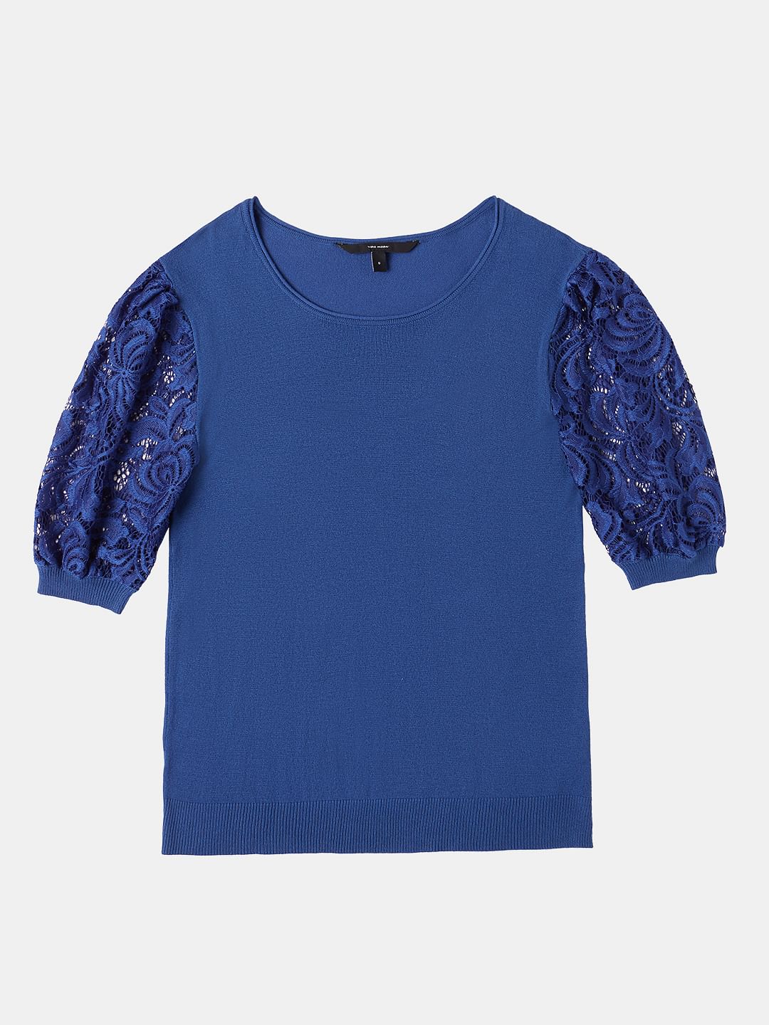 Blue Lace Sleeves Top - Image 7