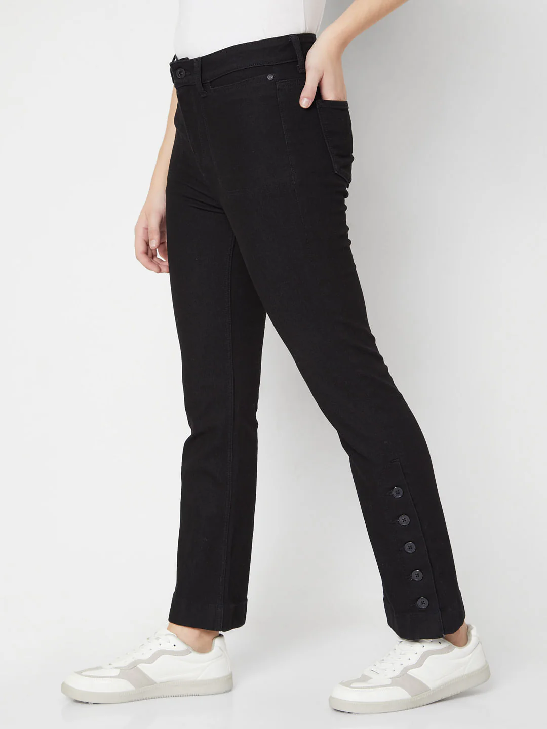 Black Petra Bootcut Jeans - Image 3