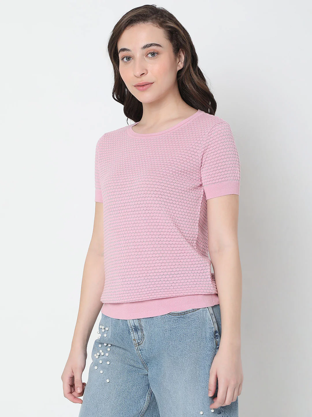 Lilac Textured Sweater - Image 3