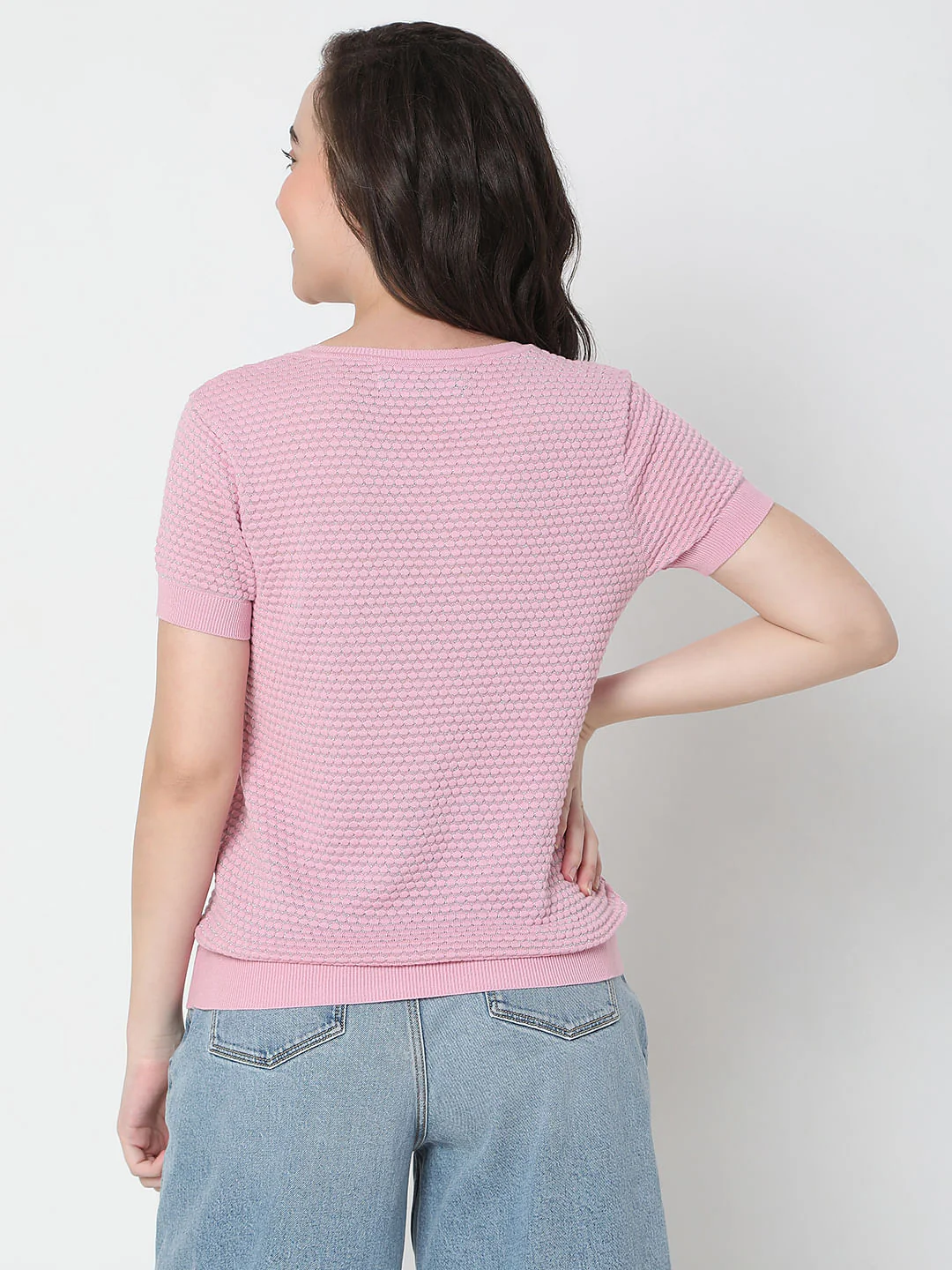 Lilac Textured Sweater - Image 4