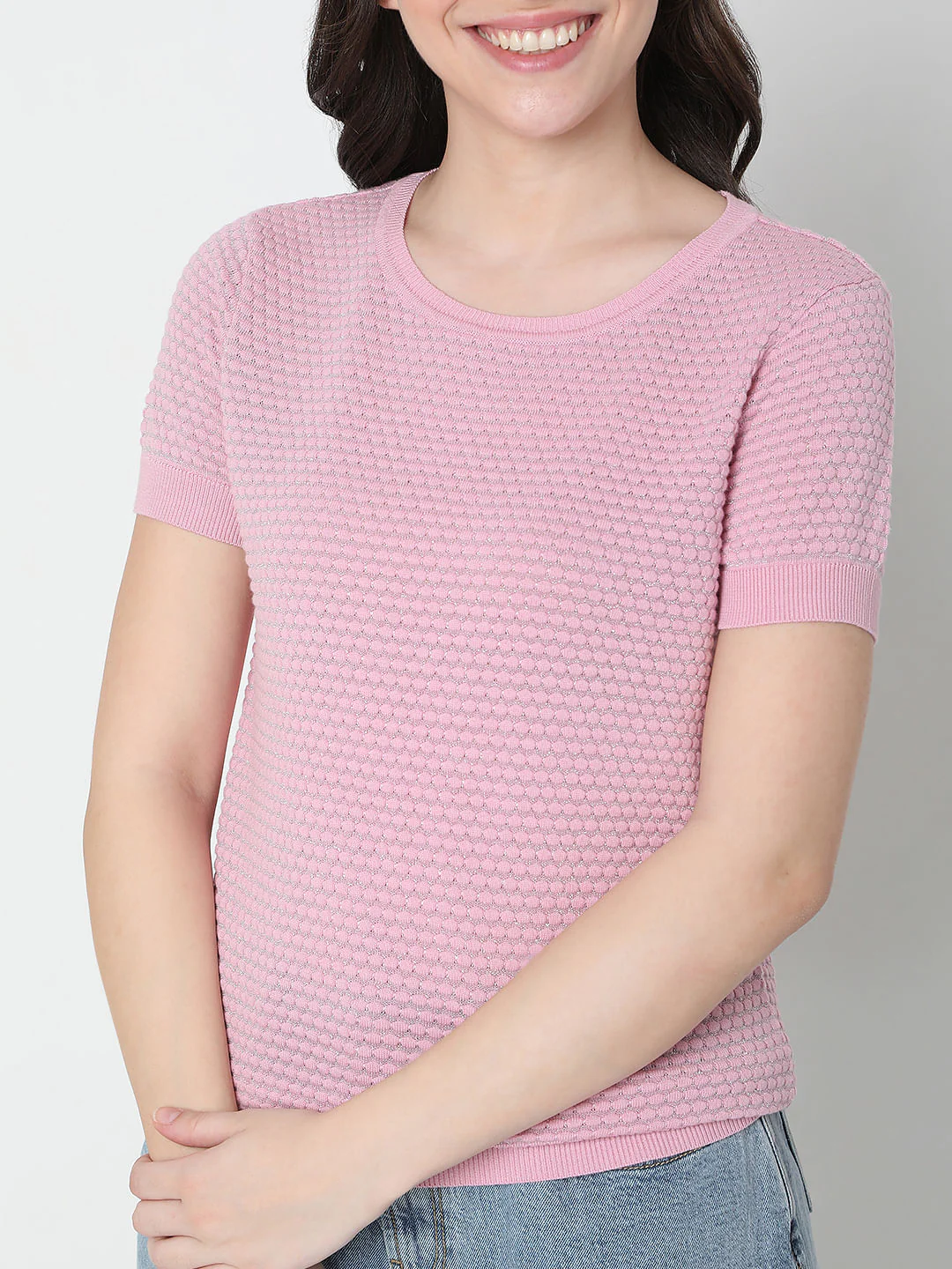 Lilac Textured Sweater - Image 6