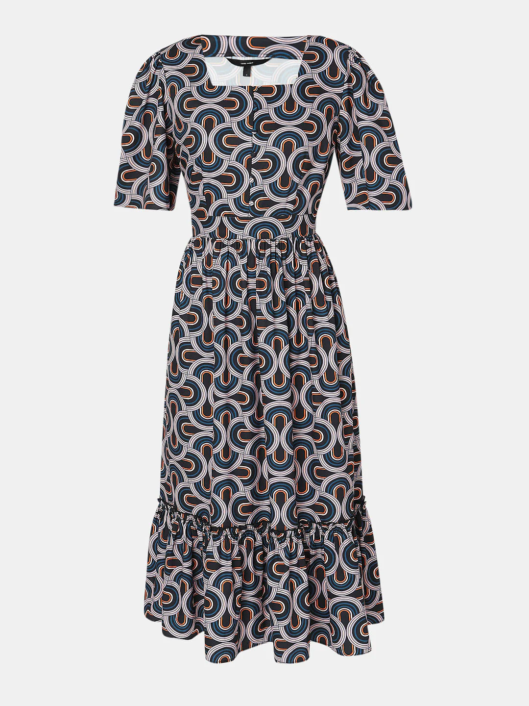Black Printed Midi Dress - Image 6
