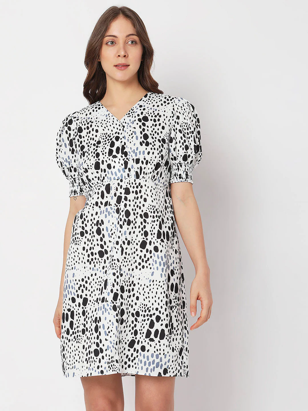 Black & White Printed Dress - Image 2