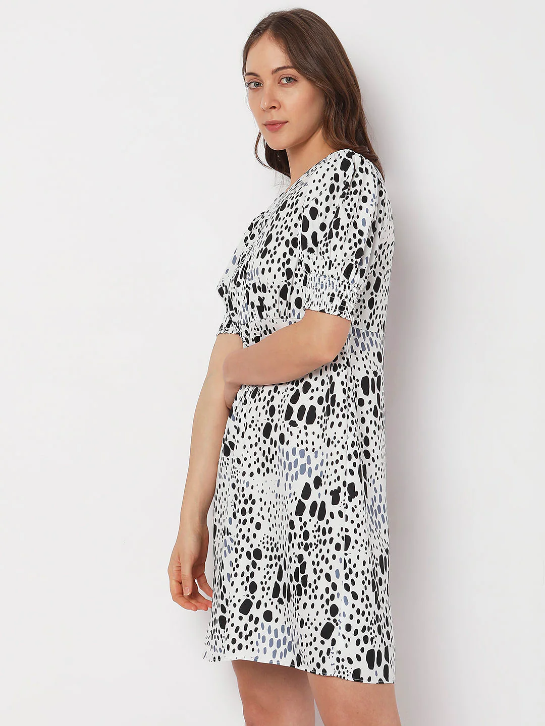 Black & White Printed Dress - Image 3