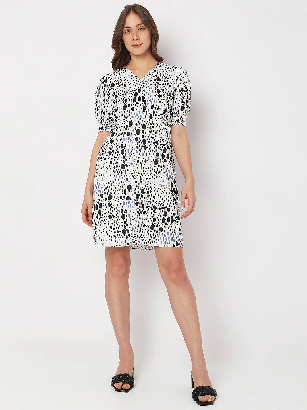 Black & White Printed Dress - Image 5