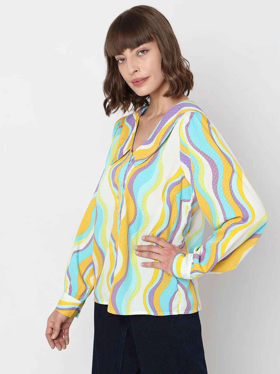 Multi-Colour Abstract Print Shirt - Image 3