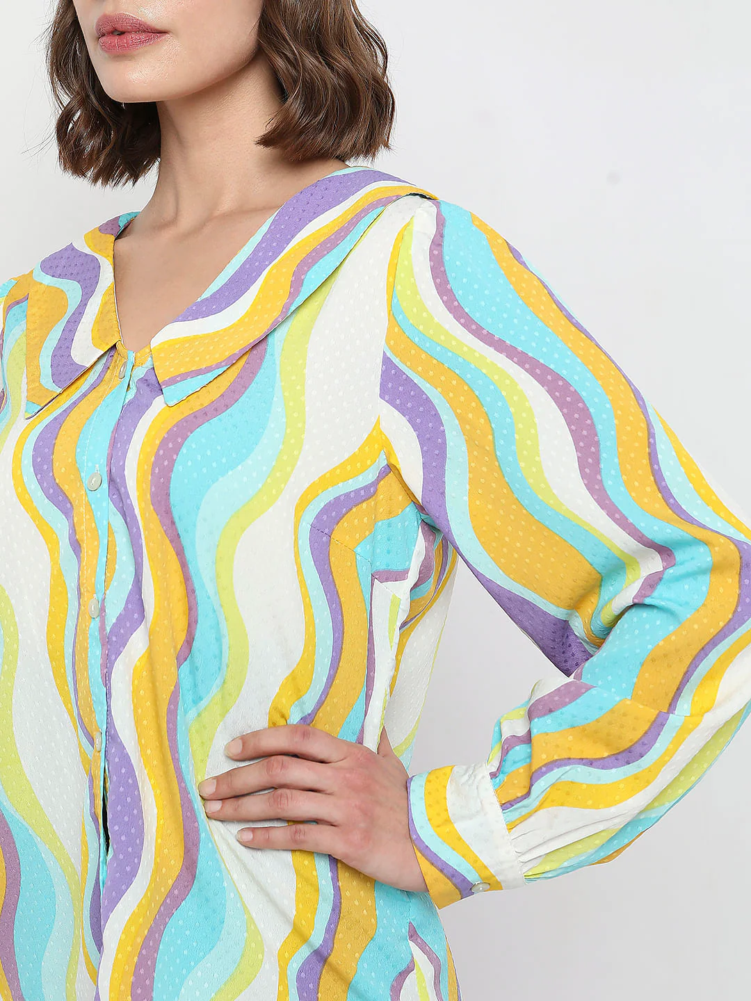 Multi-Colour Abstract Print Shirt - Image 6