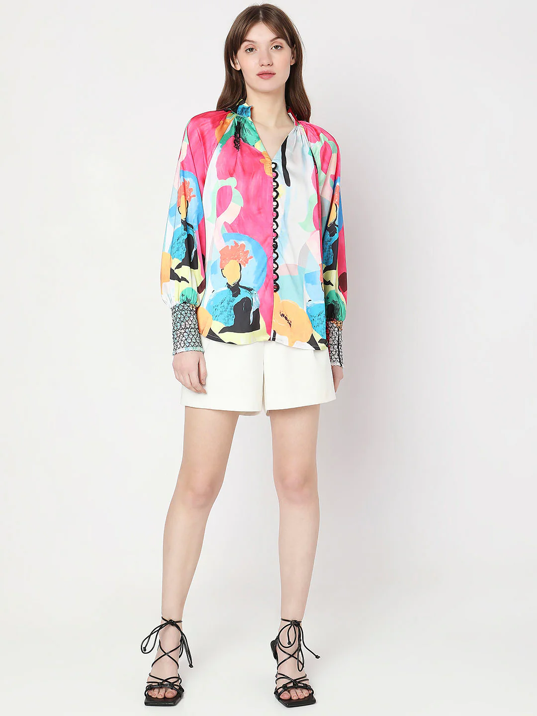 Pink Abstract Print Shirt - Image 5