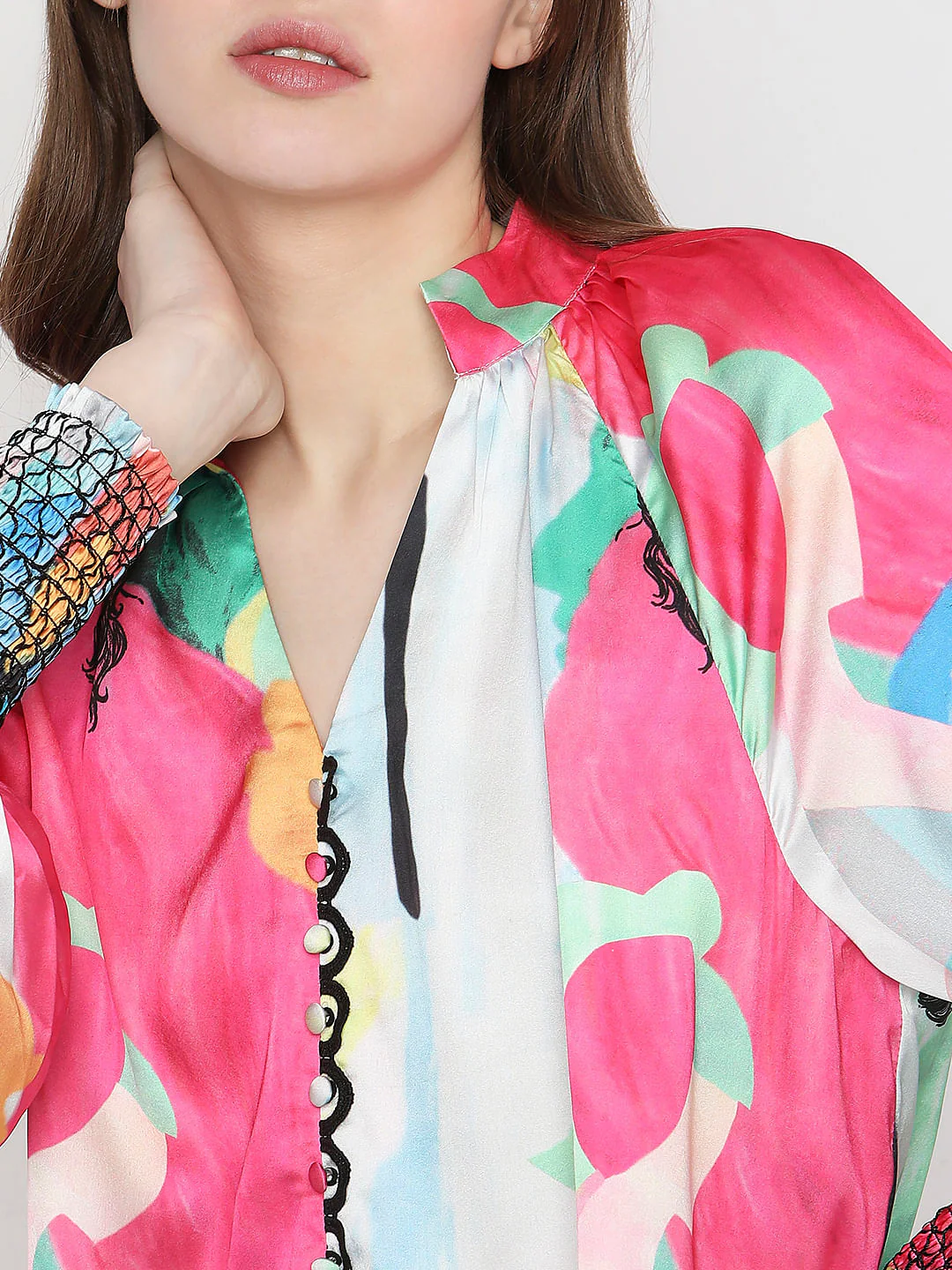 Pink Abstract Print Shirt - Image 6