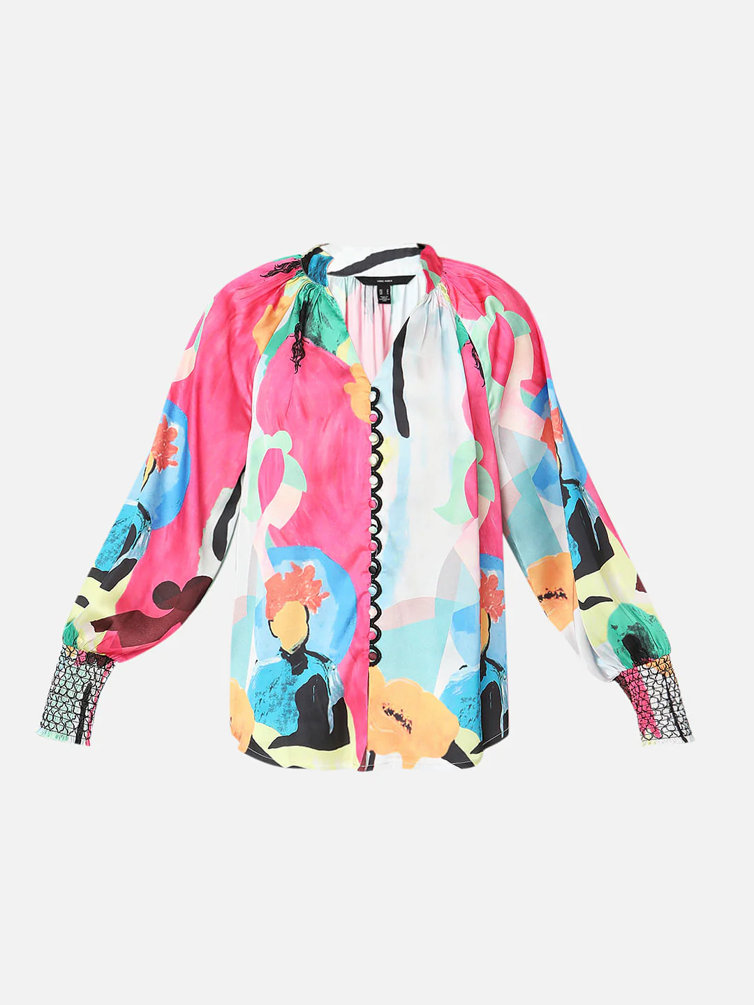 Pink Abstract Print Shirt - Image 7