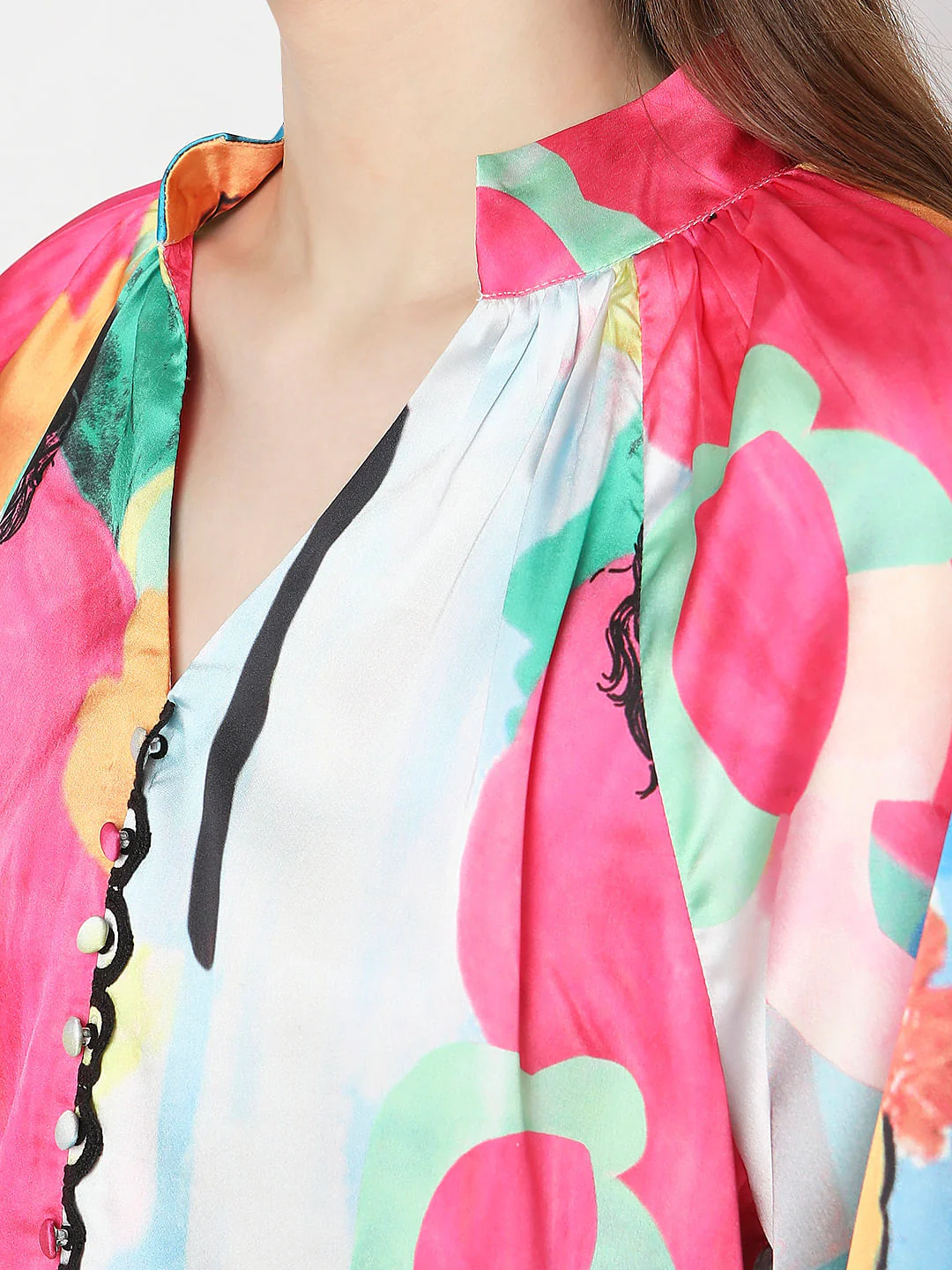 Pink Abstract Print Shirt - Image 8