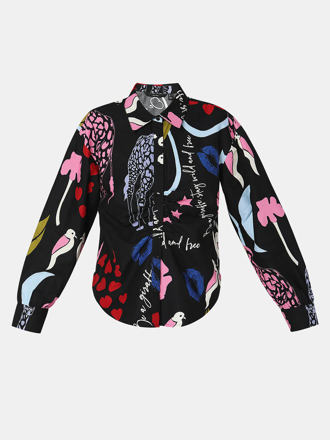 Black Abstract Print Shirt - Image 7