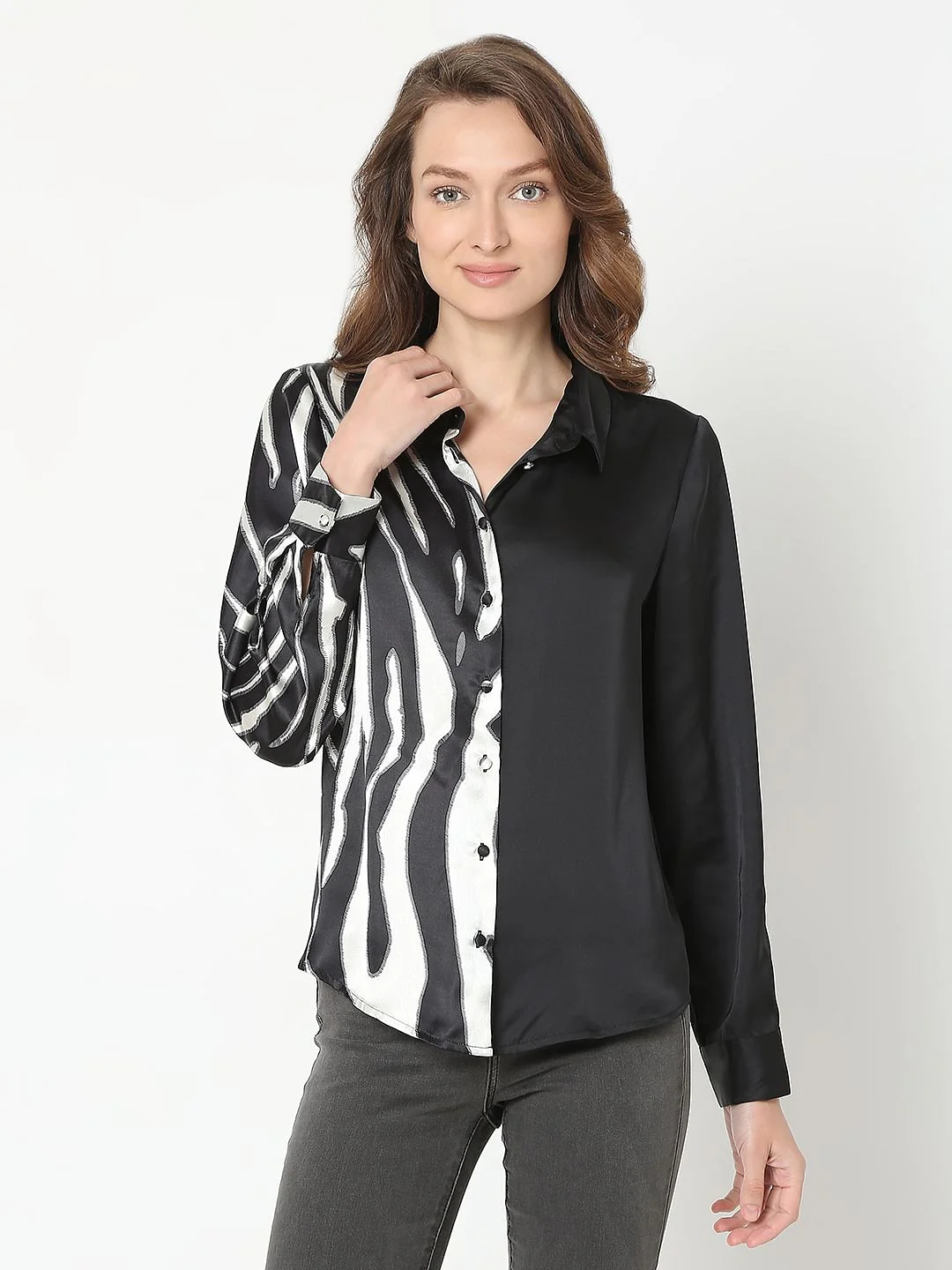 Black Printed Shirt - Image 2