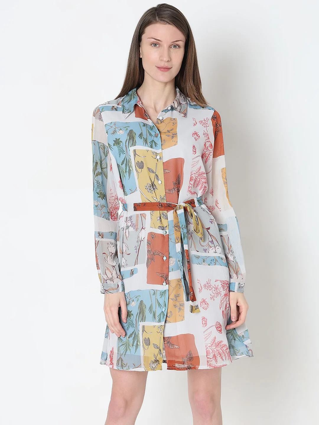 Multi-Colour Printed Shirt Dress - Image 2