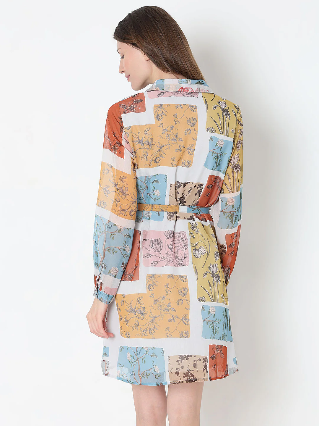 Multi-Colour Printed Shirt Dress - Image 4