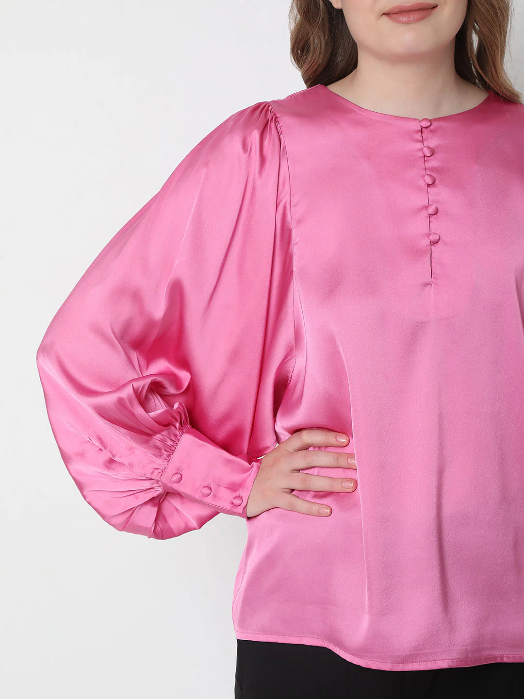 Pink Satin Top - Image 6