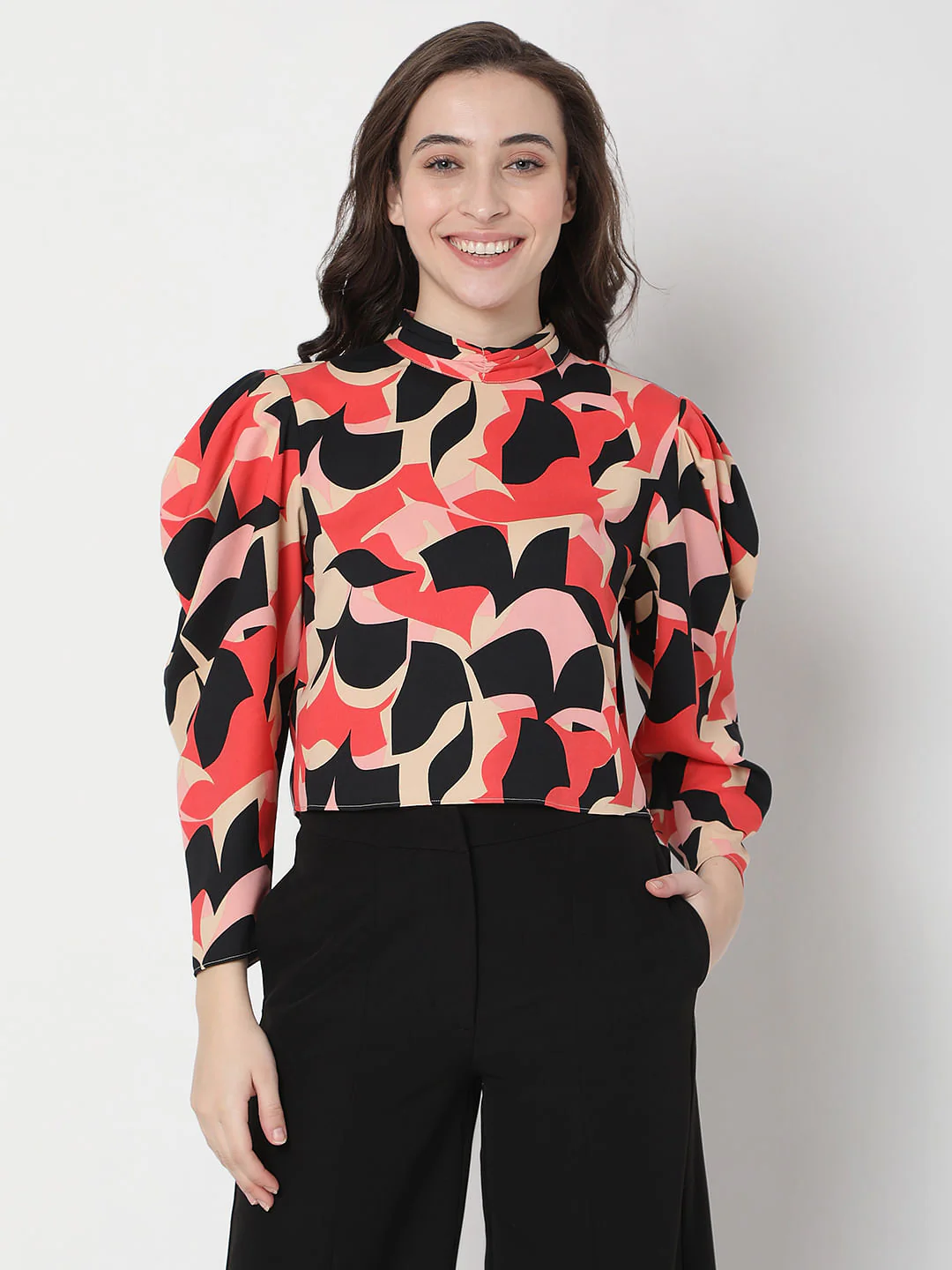 Beige Turtle Neck Top - Image 2