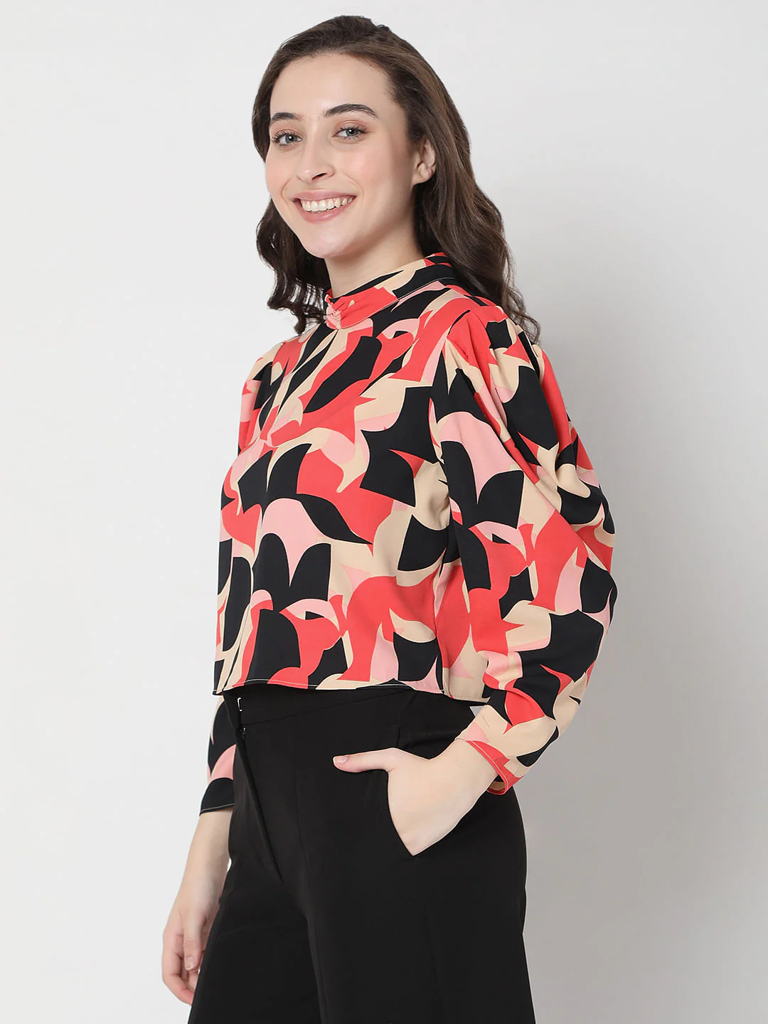 Beige Turtle Neck Top - Image 3