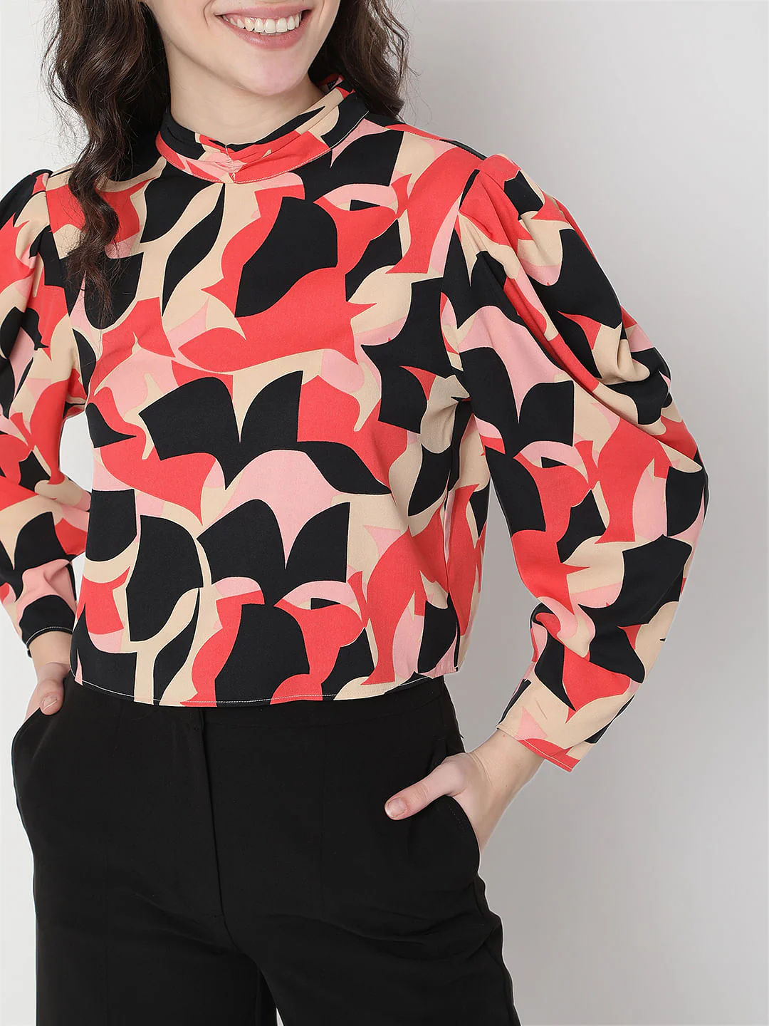 Beige Turtle Neck Top - Image 6