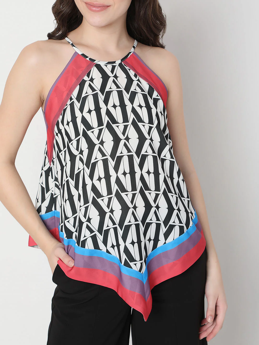White Typographic Print Top - Image 6