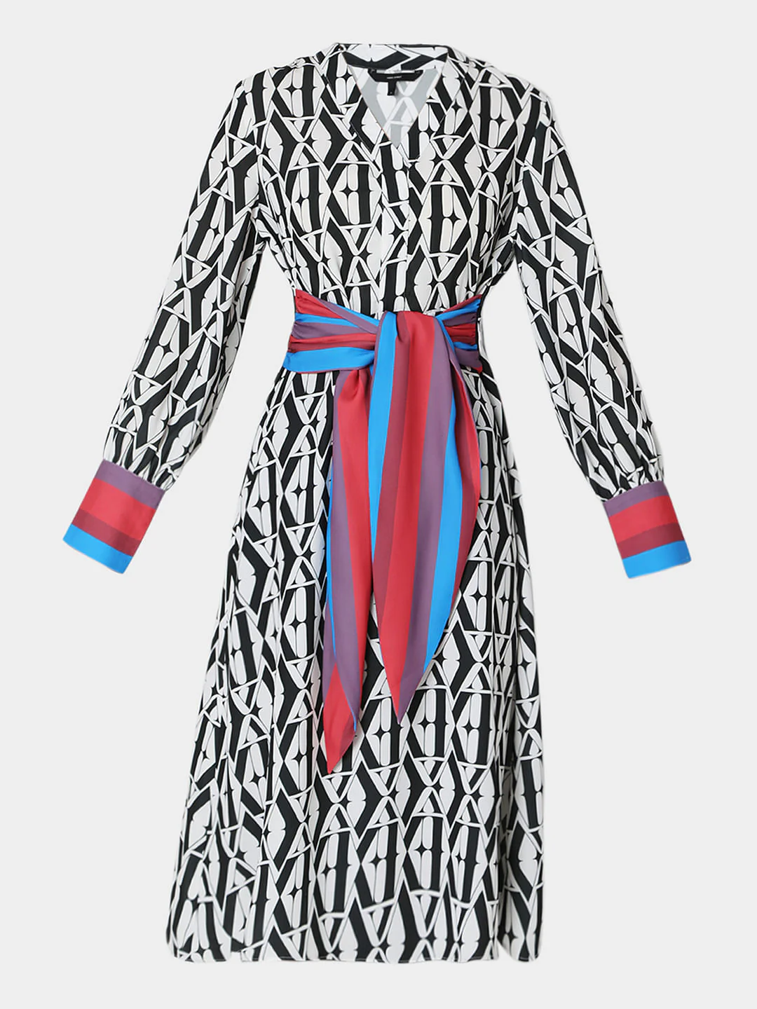 White Typographic Print Midi Dress - Image 6
