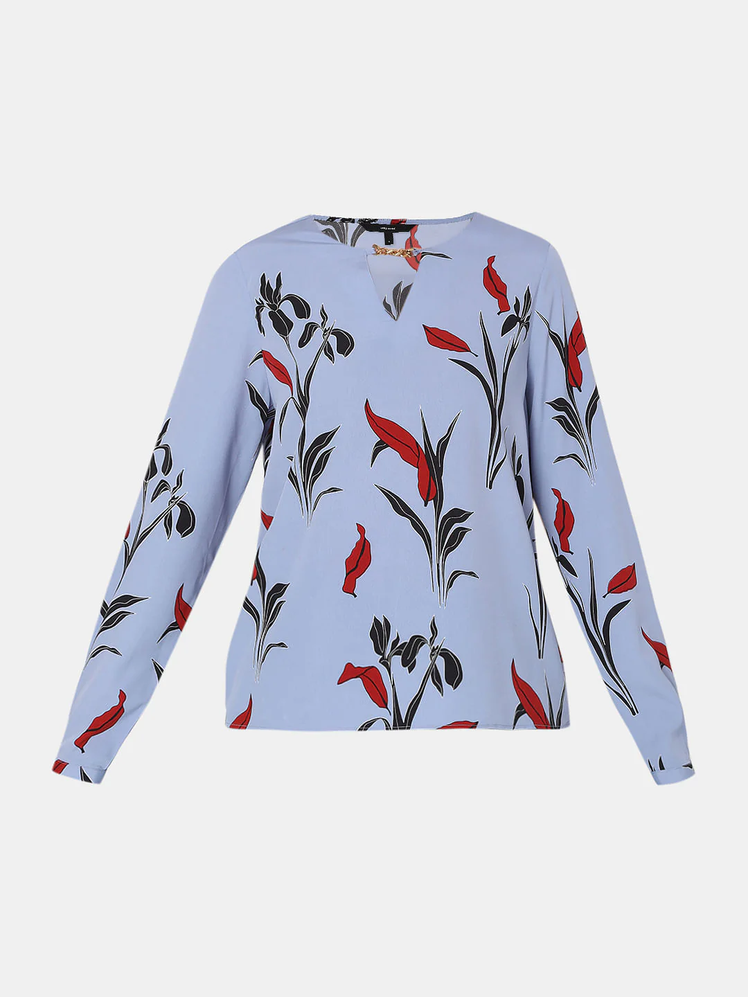 Blue Floral Print Top - Image 7