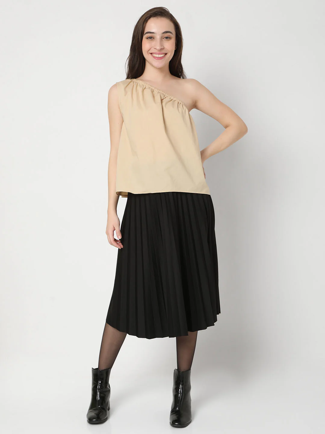 Beige One-Shoulder Top - Image 5