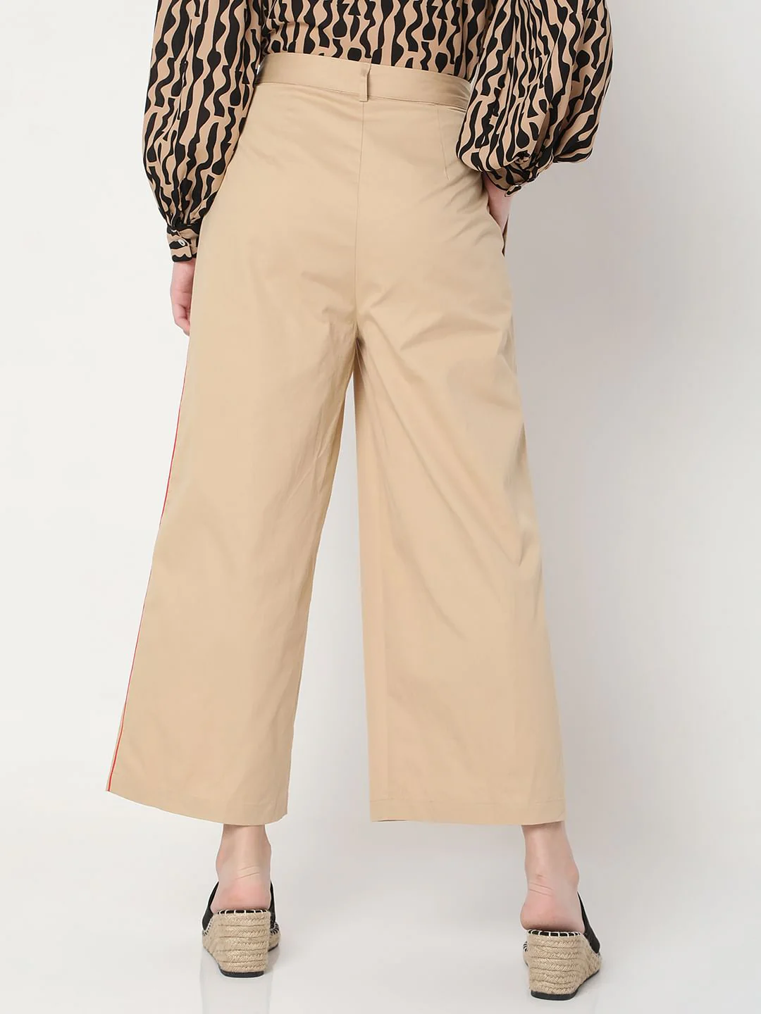 Brown High Rise Wide-Leg Pants - Image 4