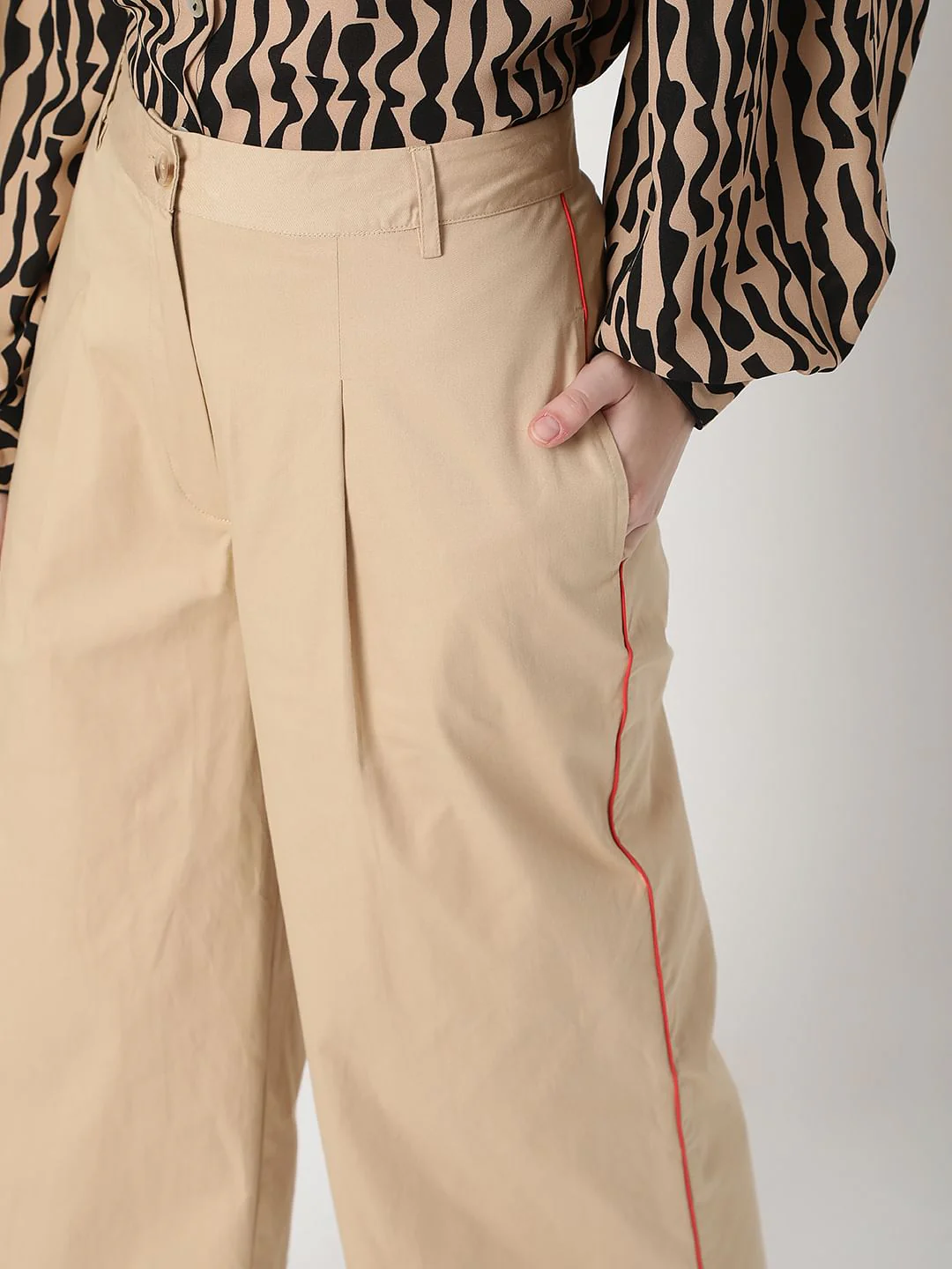 Brown High Rise Wide-Leg Pants - Image 5