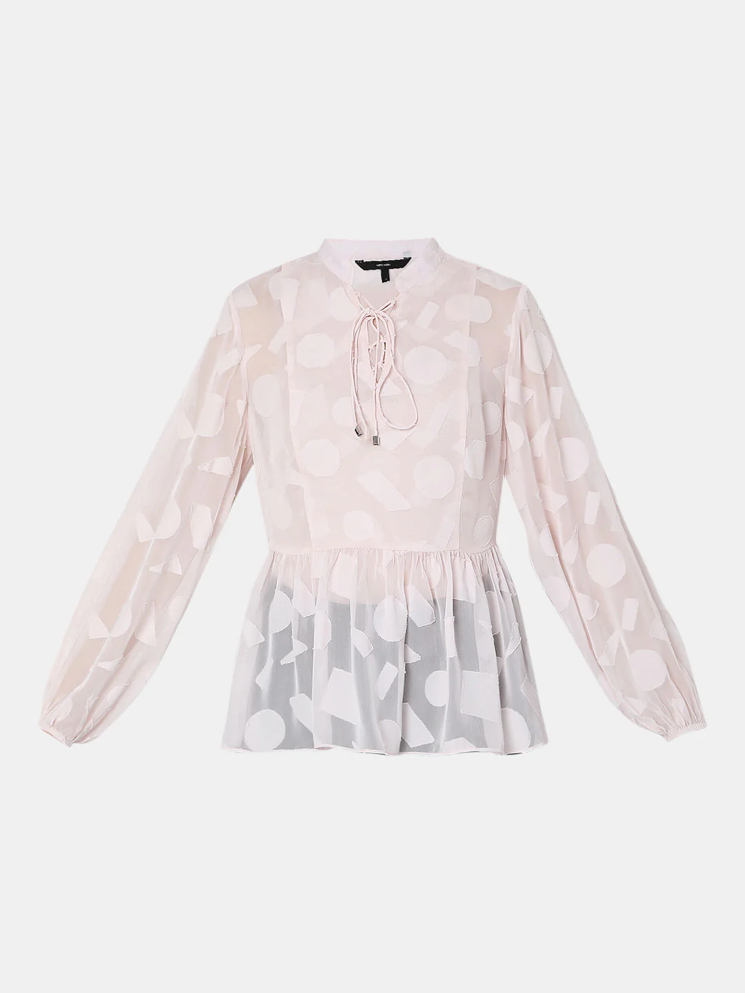Light Pink Geometric Print Top - Image 7