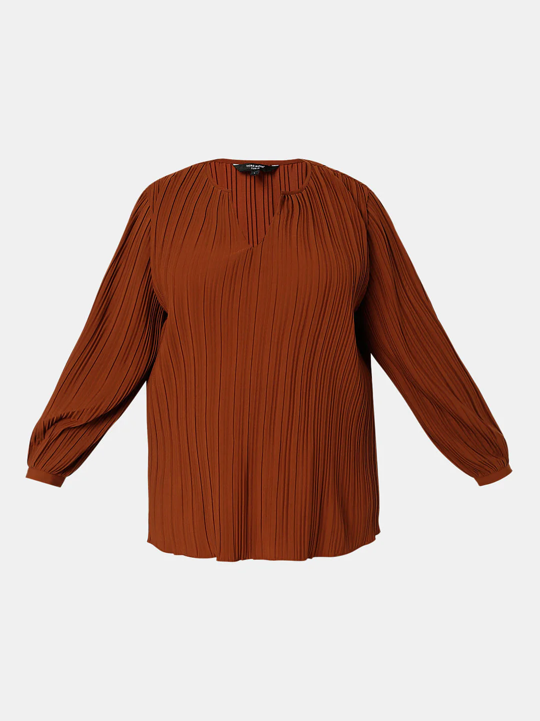 Curve Brown Pleated Top - Image 7