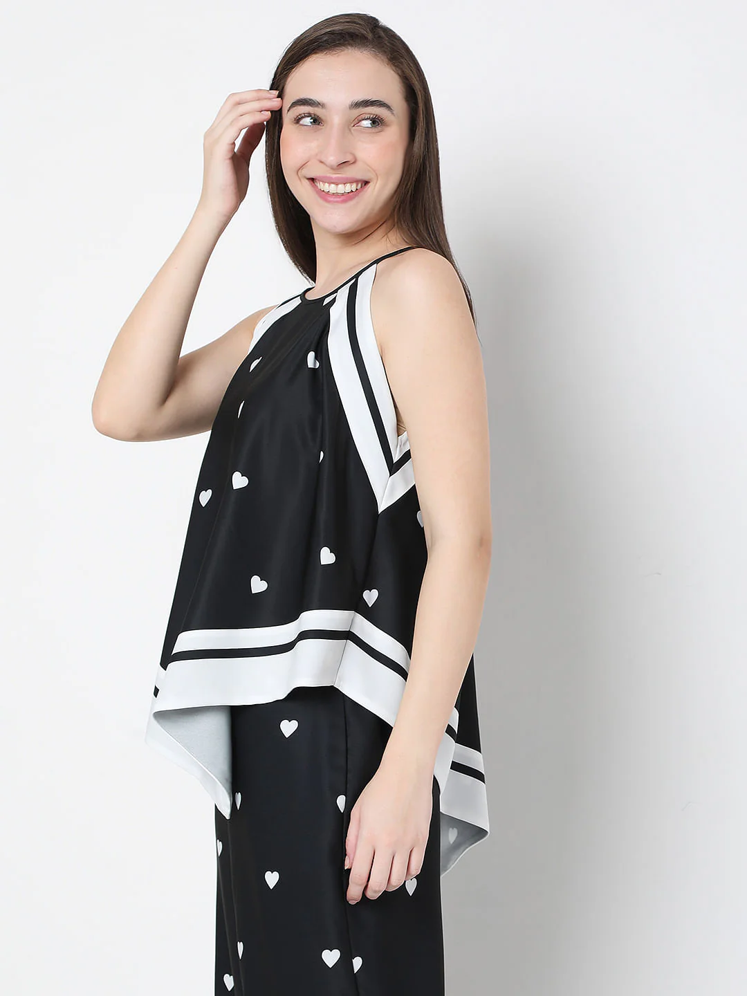 Black Halter Neck Co-Ord Top - Image 3