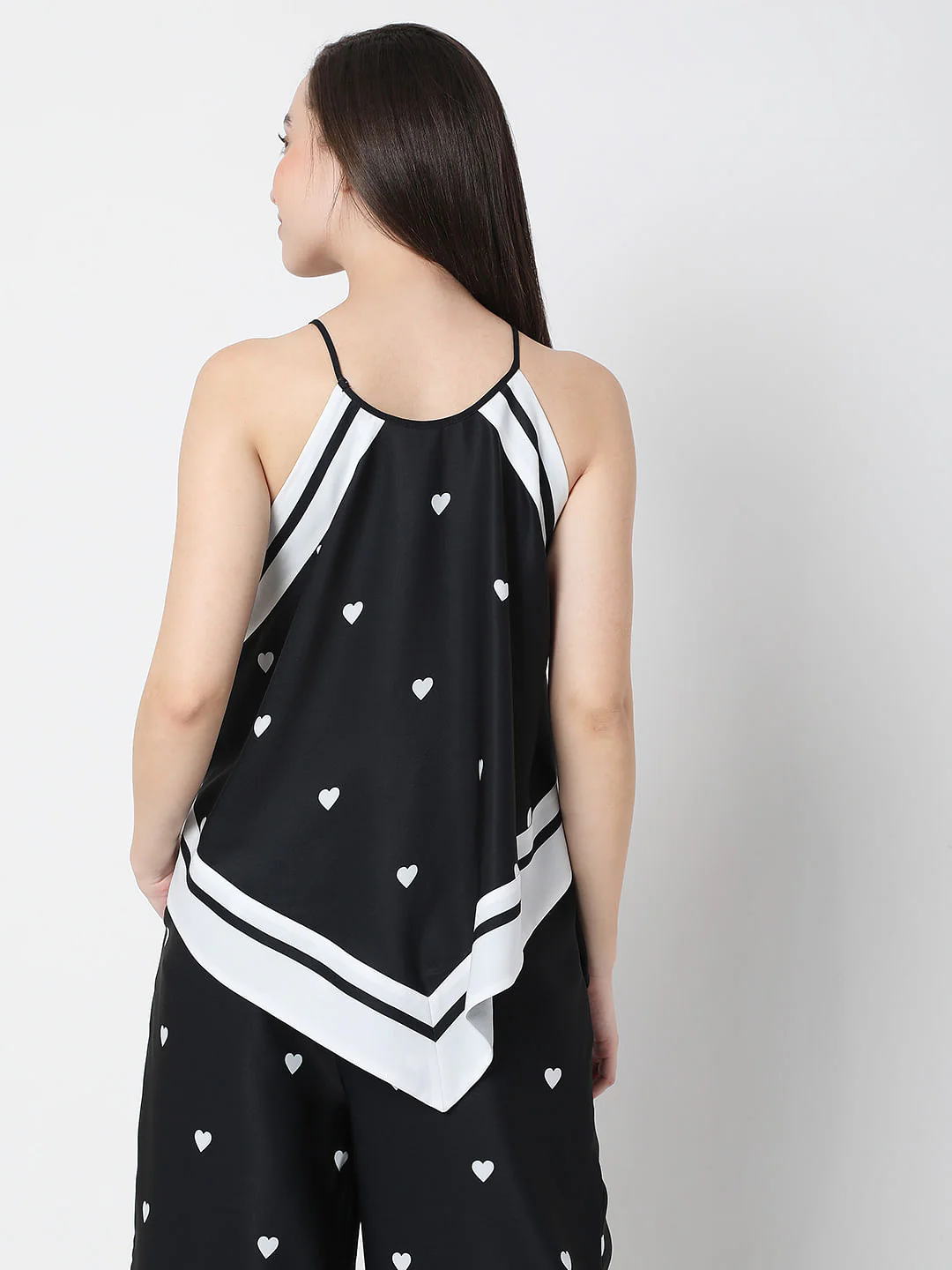 Black Halter Neck Co-Ord Top - Image 4