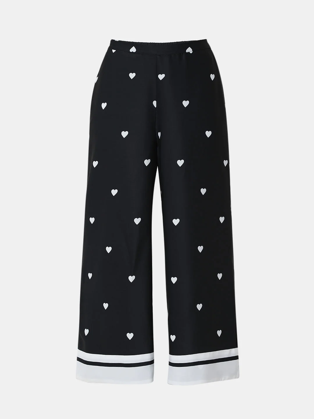 Black Heart Print Co-Ord Pants - Image 7