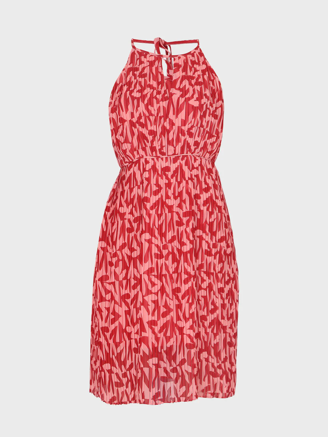 Pink Floral Halter Neck Mini Dress - Image 7