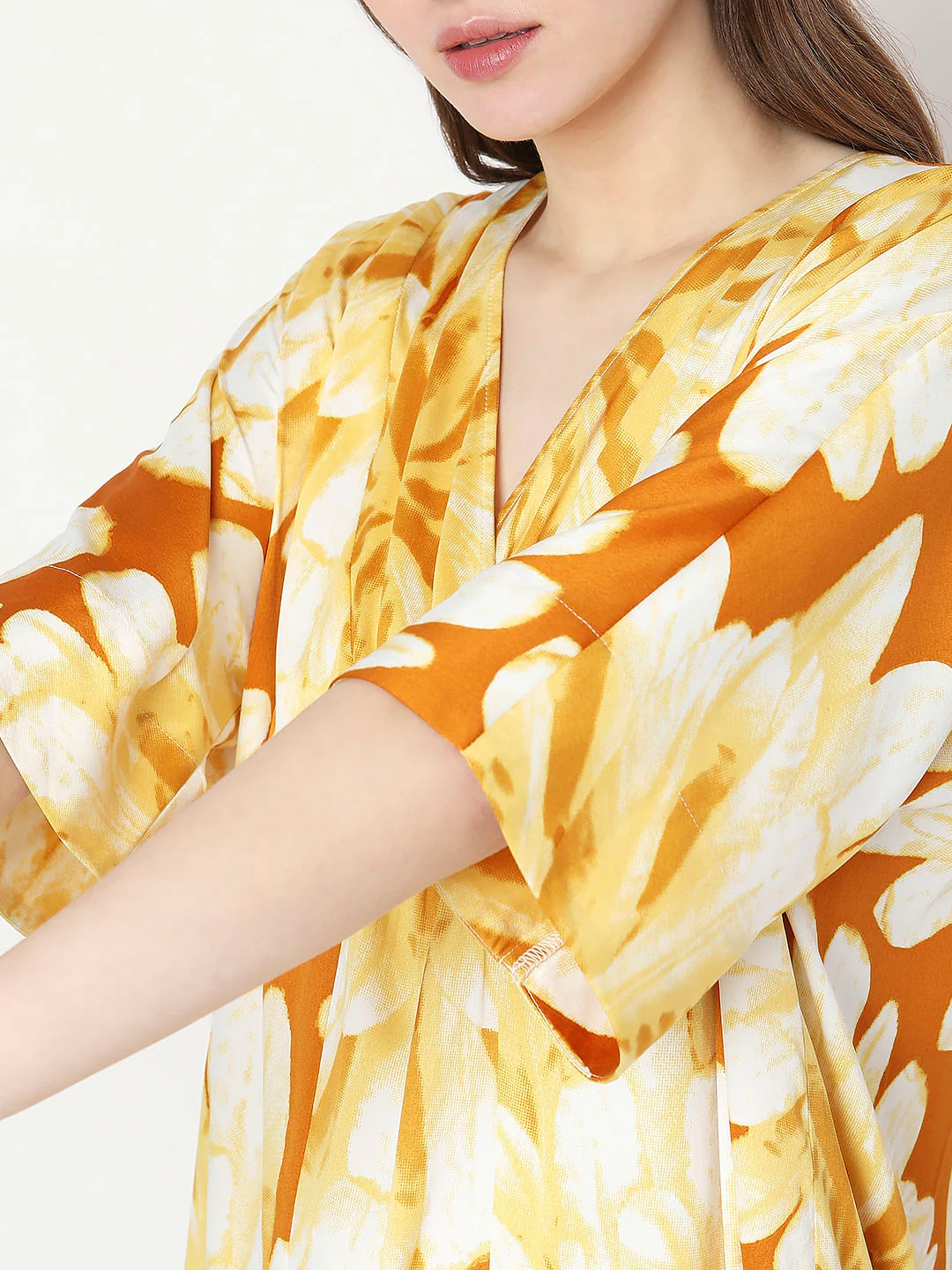 Yellow Floral Shift Dress - Image 5