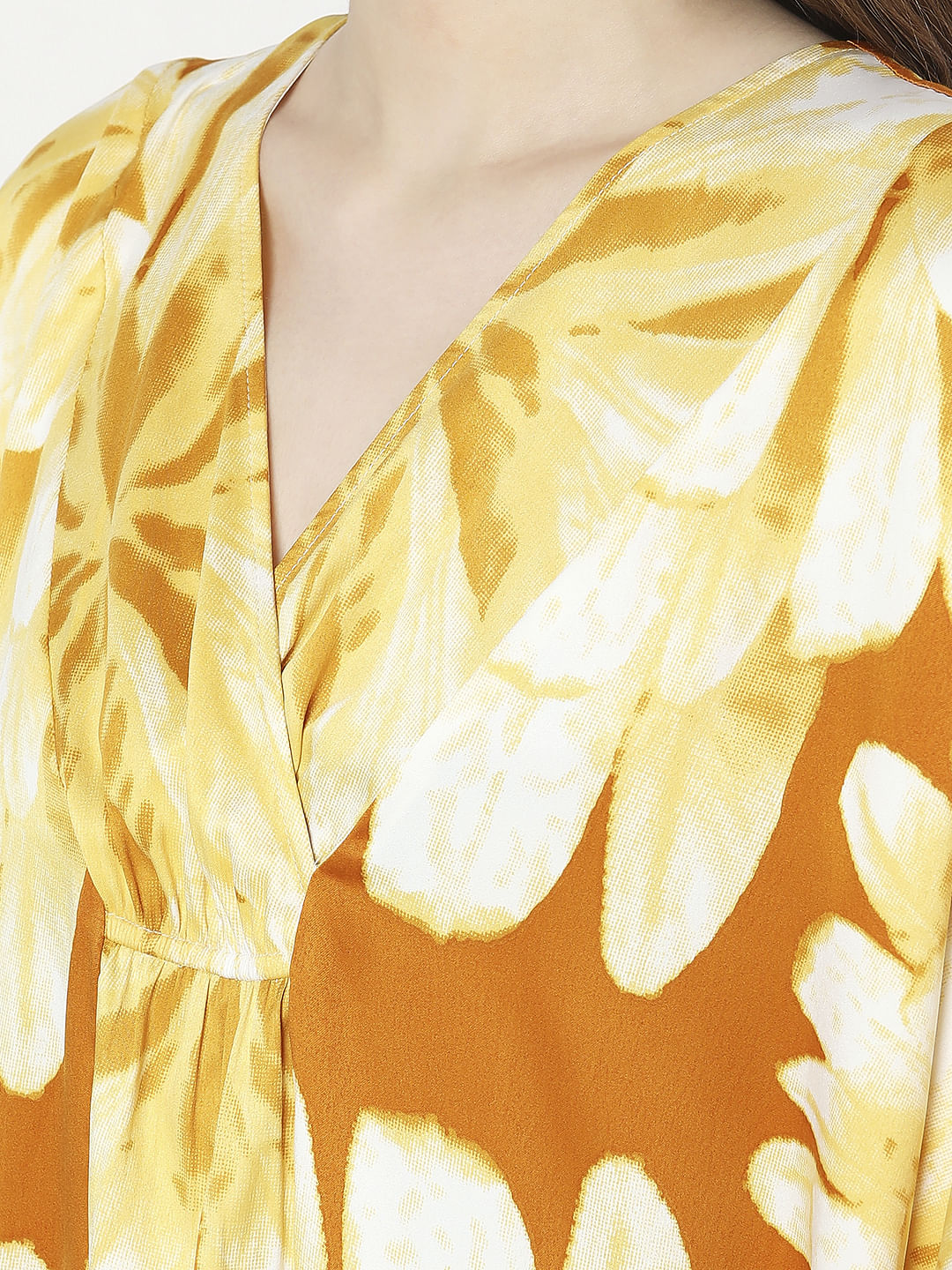 Yellow Floral Shift Dress - Image 7