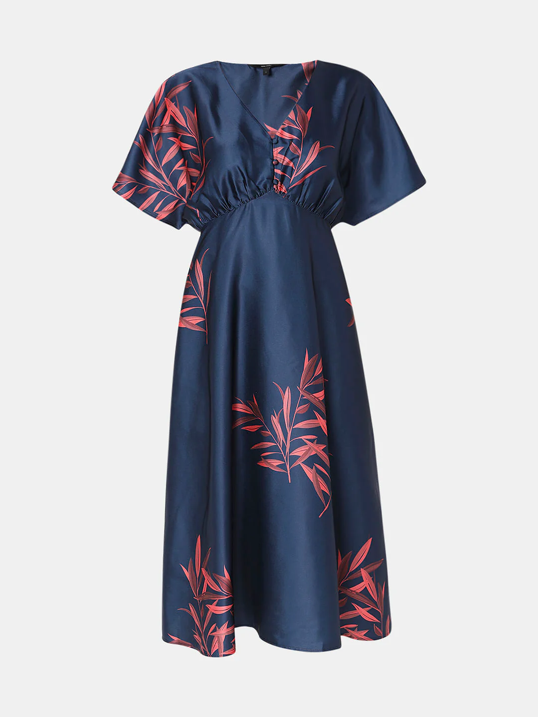 Dark Blue Kimono Midi Dress - Image 6