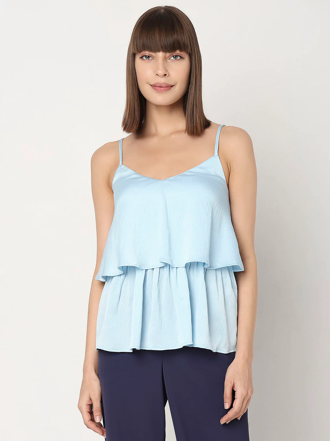 Blue Strappy Layered Top - Image 2