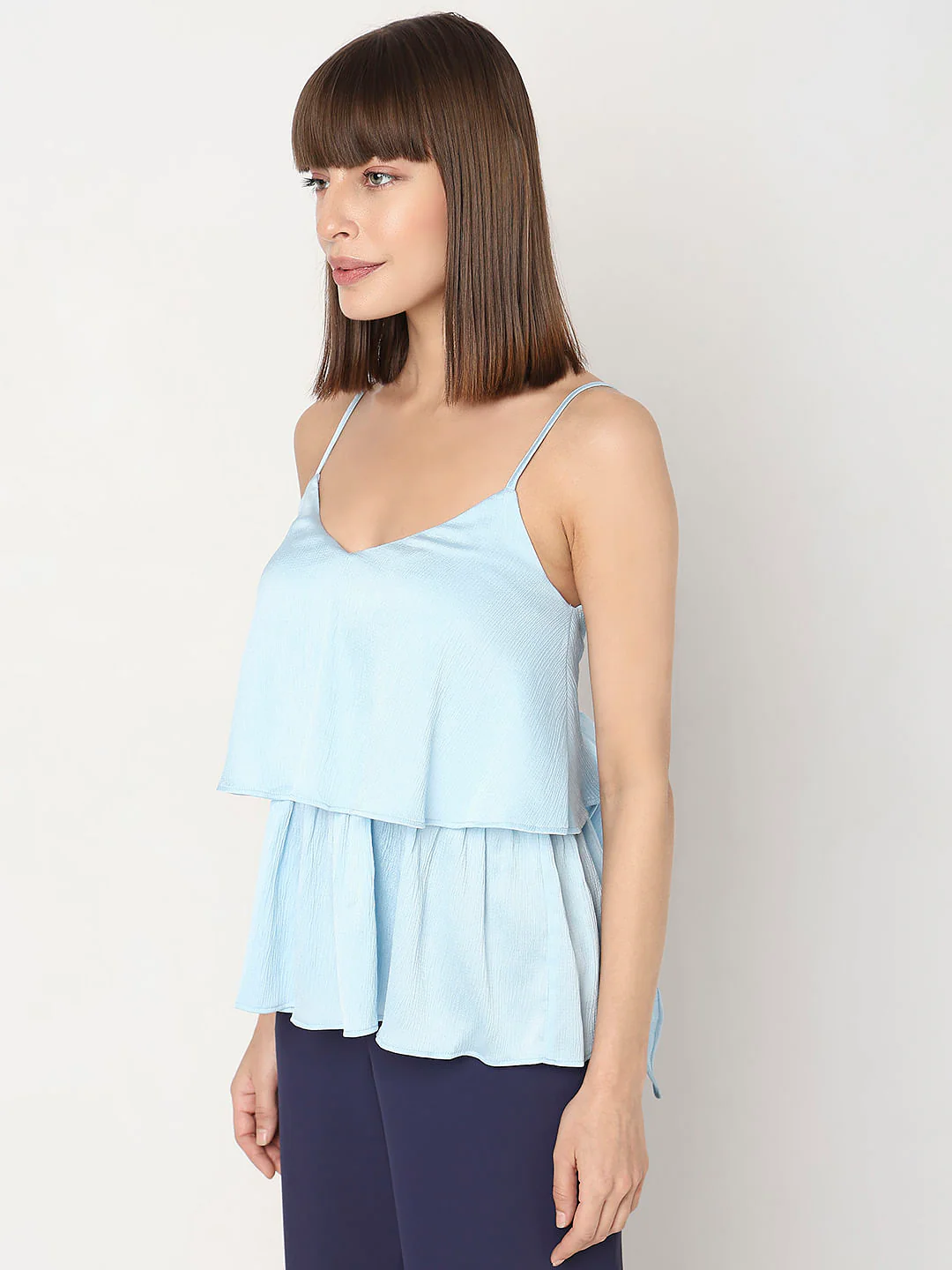 Blue Strappy Layered Top - Image 3