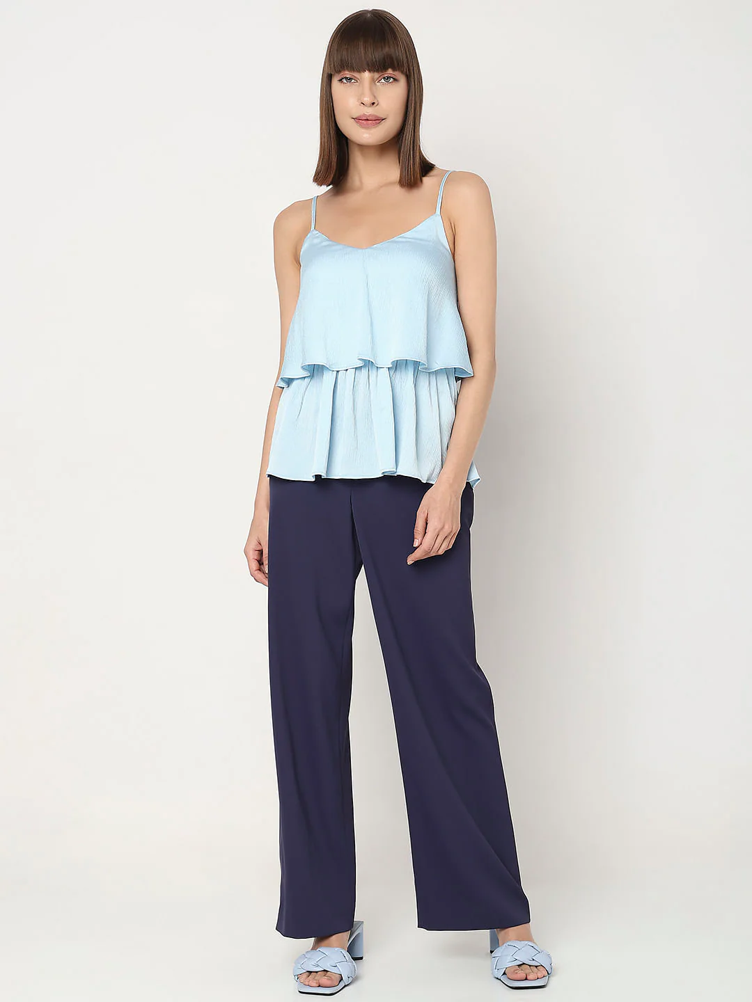 Blue Strappy Layered Top - Image 5