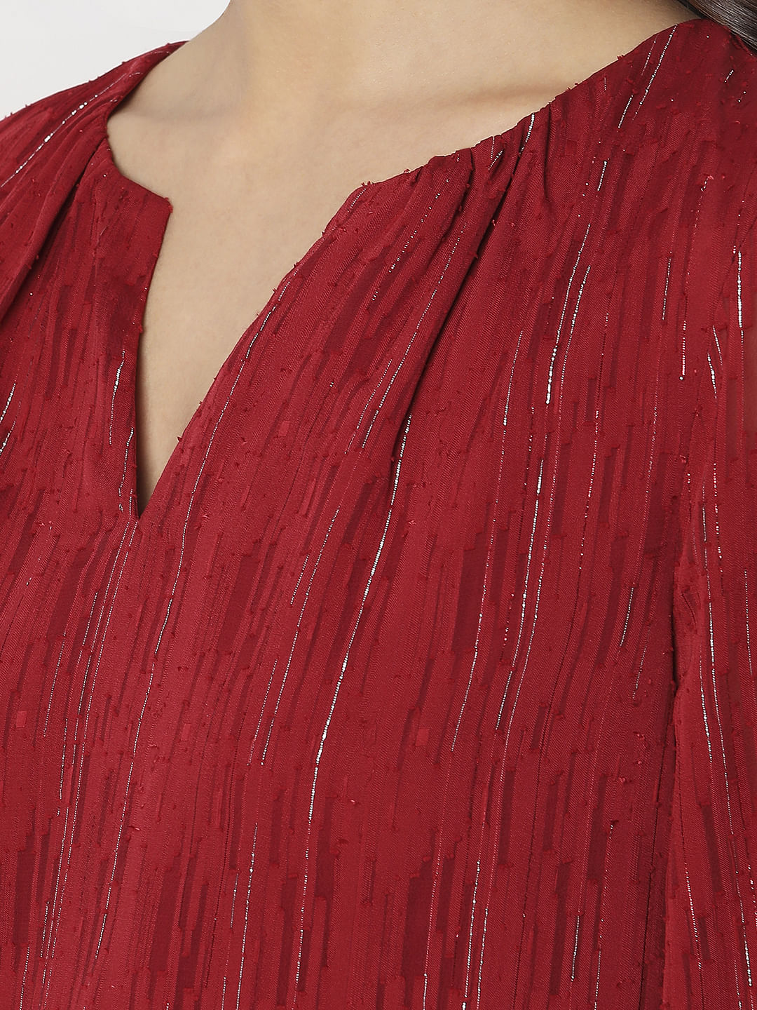 Brick Red Textured Top - Image 8