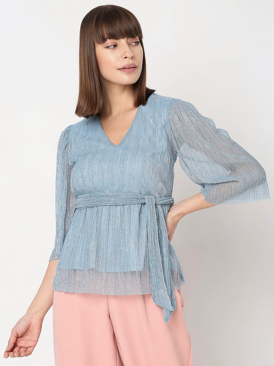 Blue Printed Top - Image 2