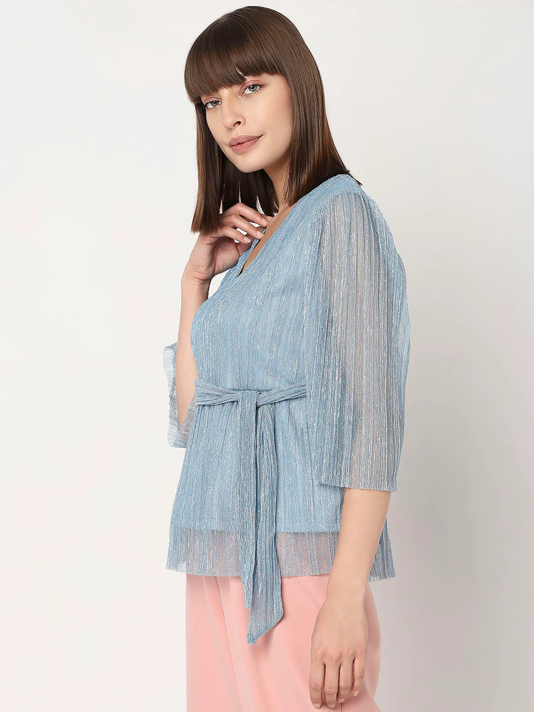 Blue Printed Top - Image 3