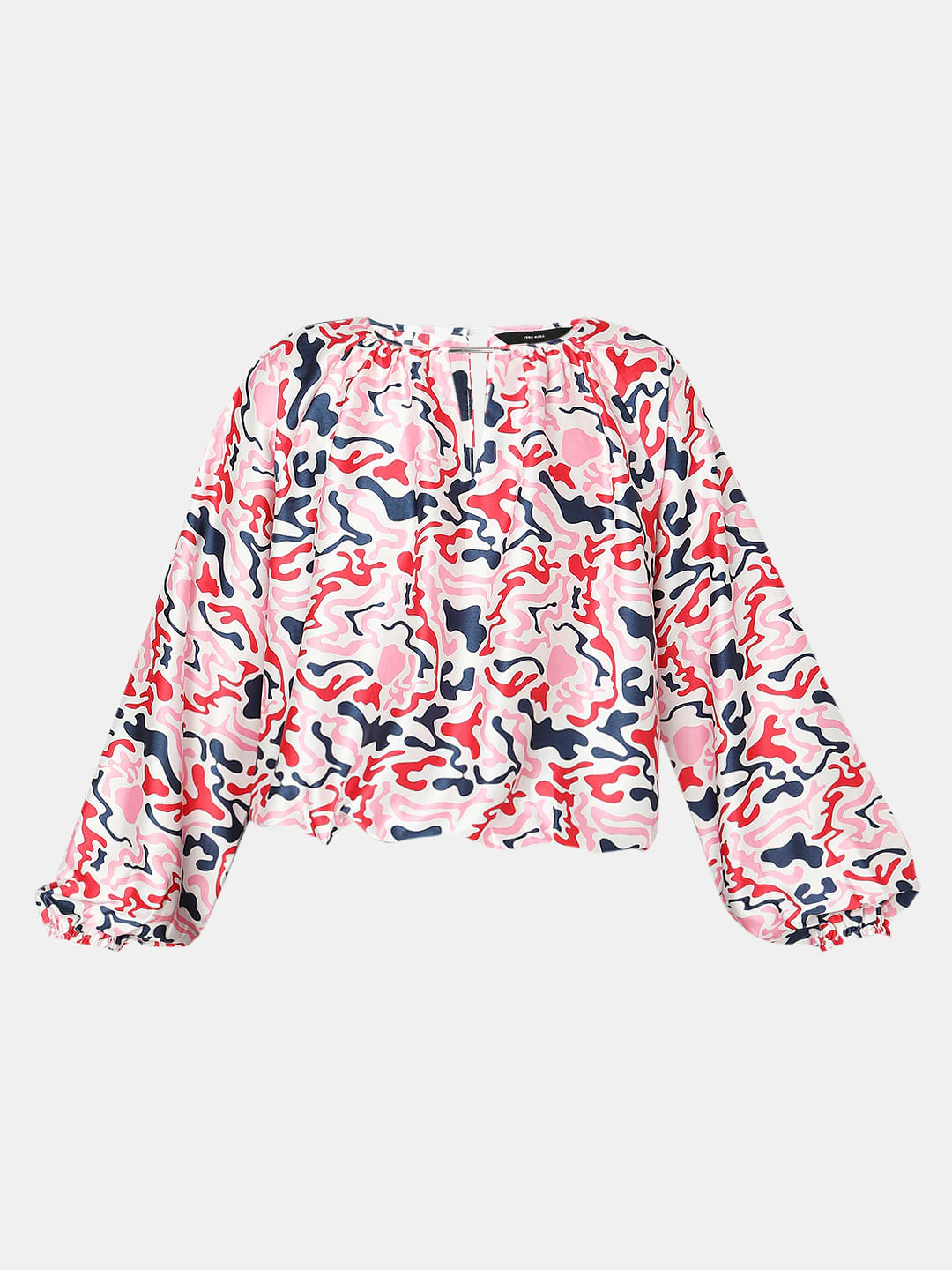 White Abstract Print Top - Image 7