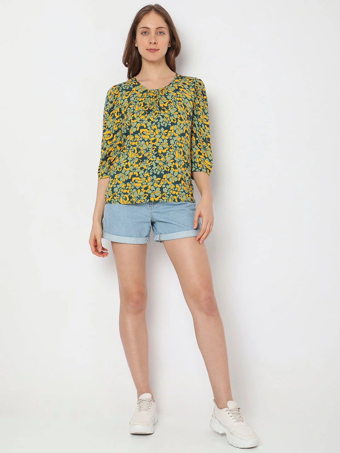 Green Floral Printed Top - Image 5